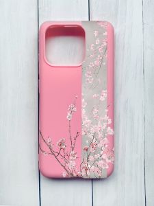 Матовий чохол на Xiaomi Redmi 12C Рожевий :: Сакура у цвіті (принт 286)