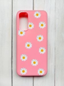 Матовий чохол на Samsung Galaxy A14 5G Рожевий :: Фон ромашки (принт 41)