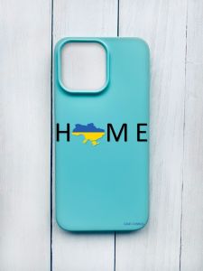 Матовий чохол на iPhone 15 Pro Max Бірюзовий :: Дім Україна (принт 72)