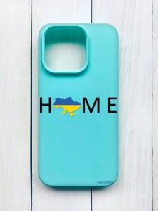 Матовий чохол на iPhone 15 Pro Бірюзовий :: Дім Україна (принт 72)