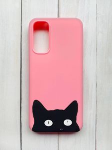 Матовий чохол на Samsung Galaxy A14 5G Рожевий :: Котик (принт 119)
