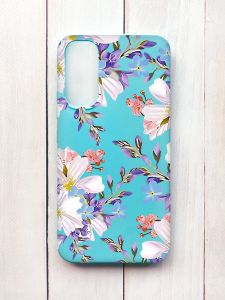 Матовий чохол на Samsung A34 5G Бірюзовий :: Квітковий малюнок (принт 272)