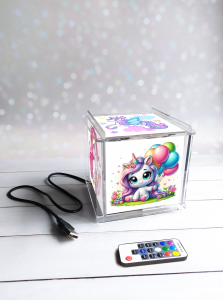 Нічник-кубик Єдиноріг з дистанційним пультом