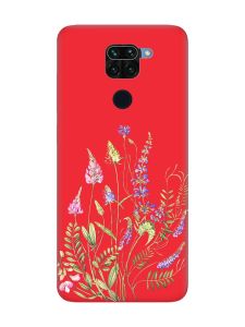 Матовий червоний чохол на Xiaomi Redmi Note 9 / 10X :: Квіткова ідилія (принт 382)