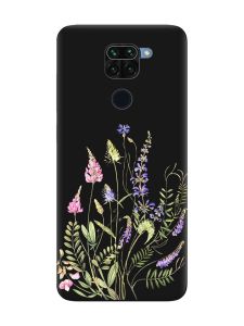 Матовий чорний чохол на Xiaomi Redmi Note 9 :: Квіткова ідилія (принт 382)