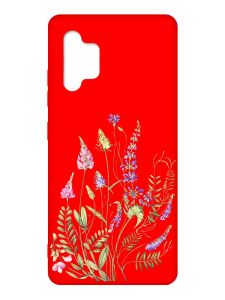 Матовий червоний чохол на Samsung Galaxy A32 :: Квіткова ідилія (принт 382)
