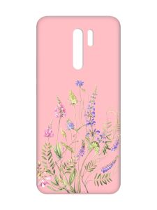 Матовий рожевий чохол на Xiaomi Redmi 9 :: Квіткова ідилія (принт 382)