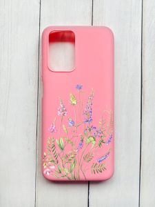 Матовий чохол на Xiaomi Redmi 10 Рожевий :: Квіткова ідилія (принт 382)