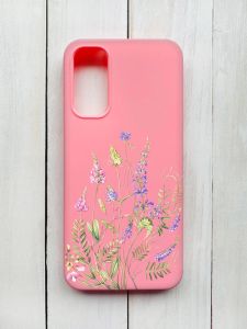 Матовий чохол на Samsung Galaxy A14 5G Рожевий :: Квіткова ідилія (принт 382)