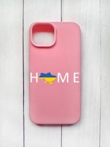 Матовий чохол на iPhone 15 Рожевий :: Дім Україна (принт 73)