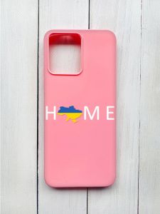 Матовий чохол на Xiaomi Redmi 12 Рожевий :: Дім Україна (принт 73)