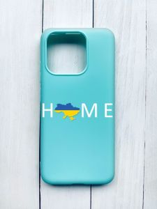 Матовий чохол на Xiaomi Redmi 12C Бірюзовий :: Дім Україна (принт 73)