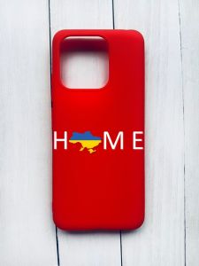 Матовий чохол на Xiaomi Redmi 12C Червоний :: Дім Україна (принт 73)