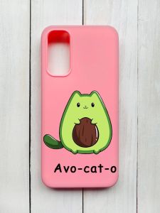 Матовий чохол на Samsung Galaxy A14 5G Рожевий :: Котик Авокадо (принт 306)