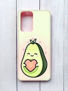 Матовий чохол з рожевими боками на Xiaomi Redmi Note 10 Pro/10 Pro Max :: Кавай авокадо з сердечком (принт 310)