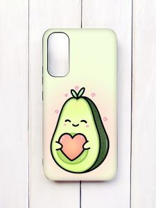 Матовий чохол з чорними боками на Samsung A34 5G :: Кавай авокадо з сердечком (принт 310)