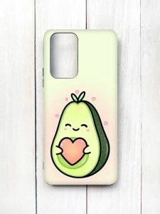 Матовий чохол з чорними боками на Xiaomi Redmi Note 10 Pro/10 Pro Max :: Кавай авокадо з сердечком (принт 310)