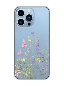 Прозорий чохол на Apple iPhone 13 Pro Max :: Квіткова ідилія (принт 382)