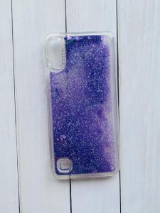 Силіконовий чохол з блискітками, що переливаються, для Samsung A10 (2019) A105 Фіолетовий