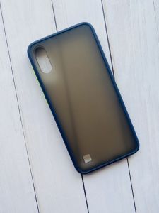 Силіконовий матовий чохол з бампером для Samsung A10 (2019) A105 Темно-синій