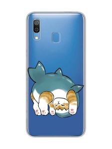 Прозорий чохол для Samsung Galaxy A30 (2019)/A20 (2019) :: Котик акула (принт 378)