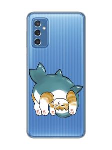 Прозорий чохол на Samsung Galaxy M52 :: Котик акула (принт 378)