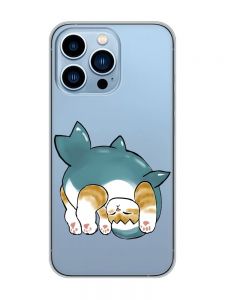 Прозорий чохол на Apple iPhone 13 Pro Max :: Котик акула (принт 378)