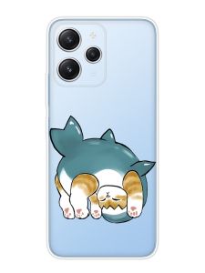 Прозорий чохол на Xiaomi Redmi 12 :: Котик акула (принт 378)