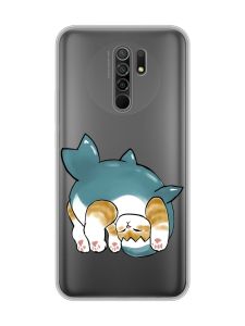 Прозорий чохол на Xiaomi Redmi 9 :: Котик акула (принт 378)