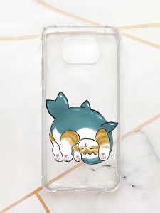 Чохол з потовщеними кутами для Xiaomi Poco X3 :: Котик акула (принт 378)