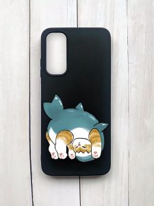 Матовий чохол на Samsung Galaxy A05s (A057) Чорний :: Котик акула (принт 378)