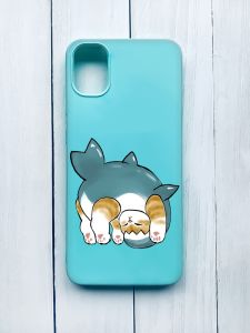 Матовий чохол на Samsung Galaxy A05 (A055) Бірюзовий :: Котик акула (принт 378)