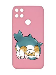 Матовий рожевий чохол на Xiaomi Redmi 10C :: Котик акула (принт 378)