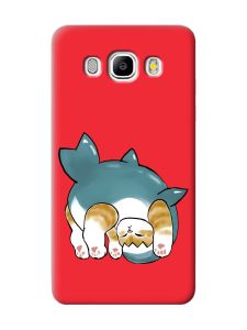 Матовий червоний чохол на Samsung Galaxy J5 (2016) J510 :: Котик акула (принт 378)