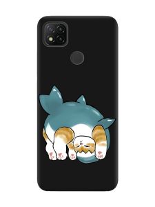 Матовий чорний чохол на Xiaomi Redmi 9C/10A :: Котик акула (принт 378)