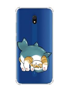 Чохол з потовщеними кутами на Xiaomi Redmi 8A :: Котик акула (принт 378)