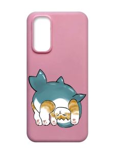 Матовий рожевий чохол на Xiaomi Redmi Note 11 4G :: Котик акула (принт 378)