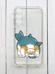 Чохол з потовщеними кутами на Samsung Galaxy M14 :: Котик акула (принт 378)