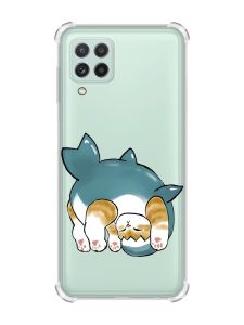 Чохол із потовщеними кутами на Samsung Galaxy A22 5G / A22s 5G :: Котик акула (принт 378)