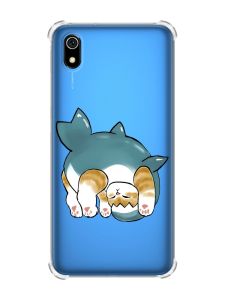 Чохол з потовщеними кутами для Xiaomi Redmi 7A :: Котик акула (принт 378)