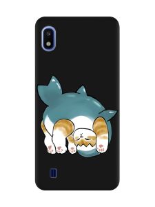 Матовий чорний чохол на Samsung Galaxy A10 (2019) A105 :: Котик акула (принт 378)