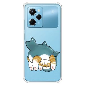 Чохол з потовщеними кутами на Xiaomi Redmi Note 12 Pro Speed 5G :: Котик акула (принт 378)