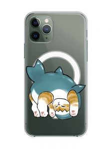 Магнітний чохол на iPhone 12/12 Pro із підтримкою MagSafe :: Котик акула (принт 378)