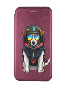 Чохол-книжка з малюнком для Xiaomi Redmi Note 12 Бордовий :: Пес Патрон (принт 4)