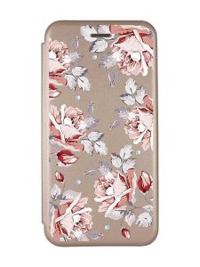 Чохол-книжка з малюнком для Samsung Galaxy A02/A022 (2021) Золотий :: Фон Троянди (принт 273)