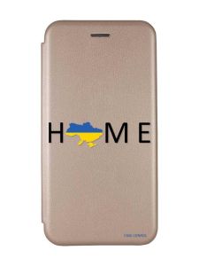 Чохол-книжка з малюнком для Xiaomi Redmi 10C Золотий :: Дім Україна (принт 72)