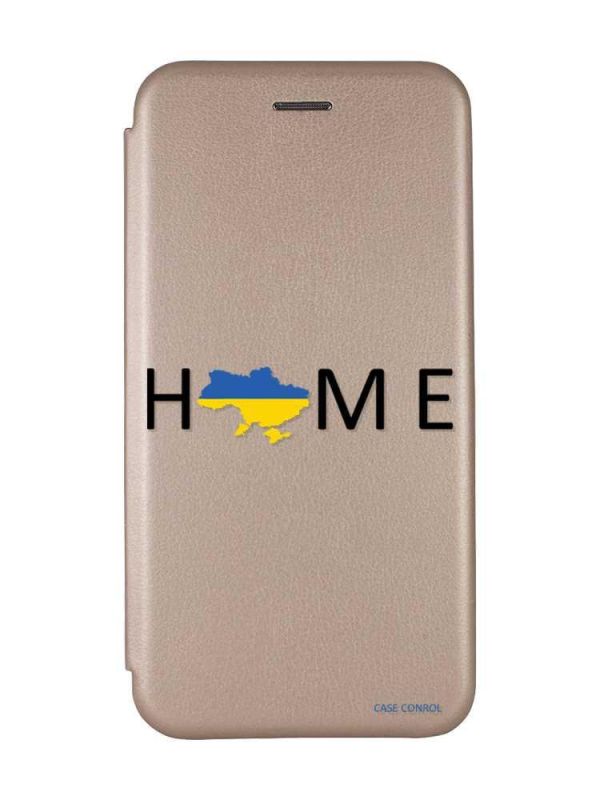 Чохол-книжка з малюнком для Xiaomi Redmi 10C Золотий :: Дім Україна (принт 72)