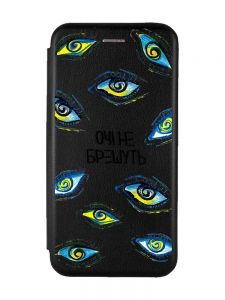 Чохол-книжка з малюнком для iPhone XS MAX Чорний :: Очі (принт 358)
