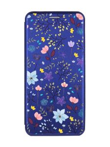 Чохол-книжка з малюнком для Xiaomi Redmi 9A Синій :: Квітковий фон (принт 267)