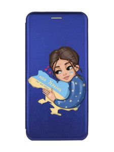 Чохол-книжка з малюнком для Xiaomi Redmi Note 13 Pro 4G Синій :: Моя Україна (принт 2)